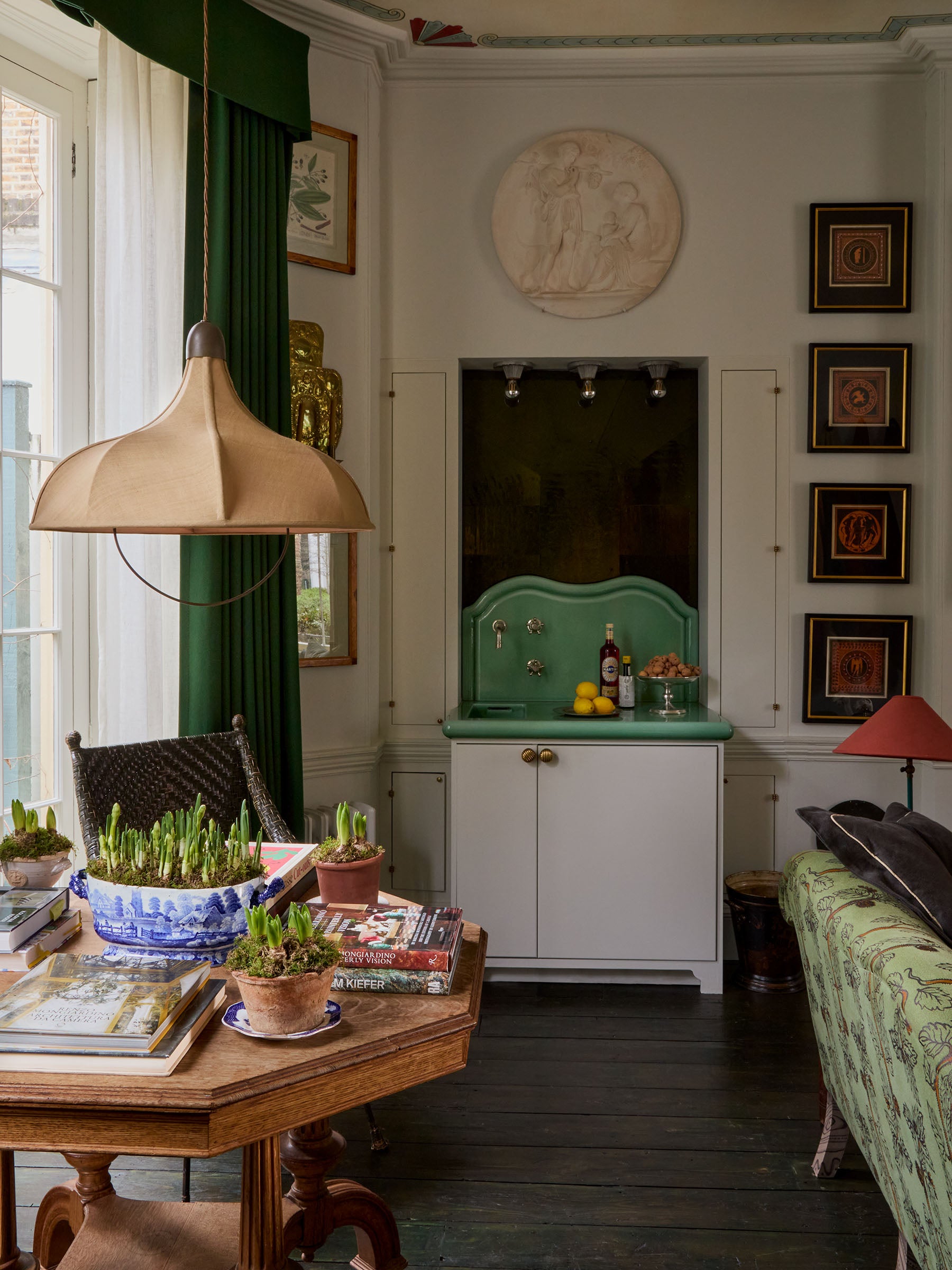 Brass Snowdrop Rise and Fall Light