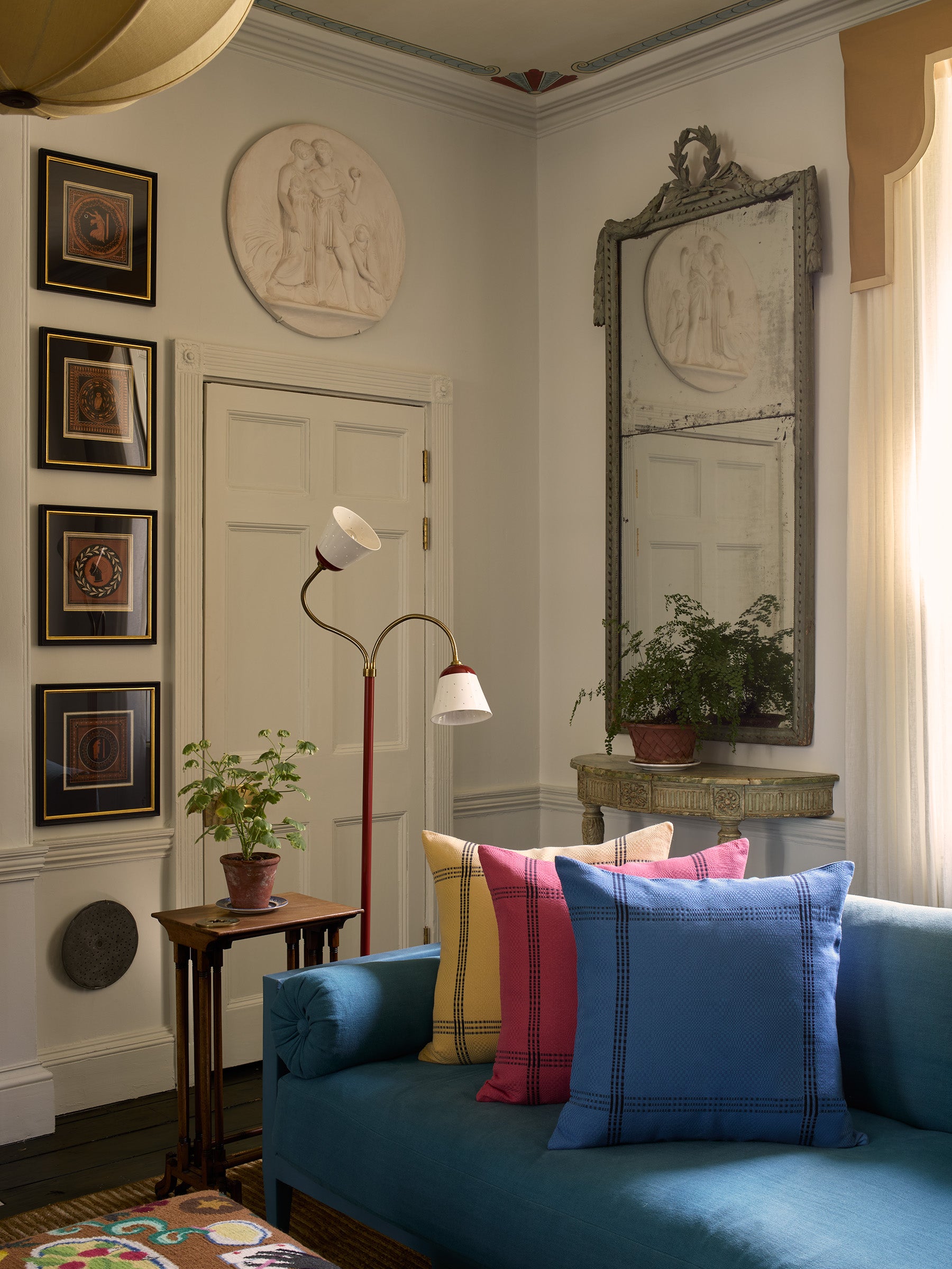 Two-by-Two Cushion Cover Blåklint