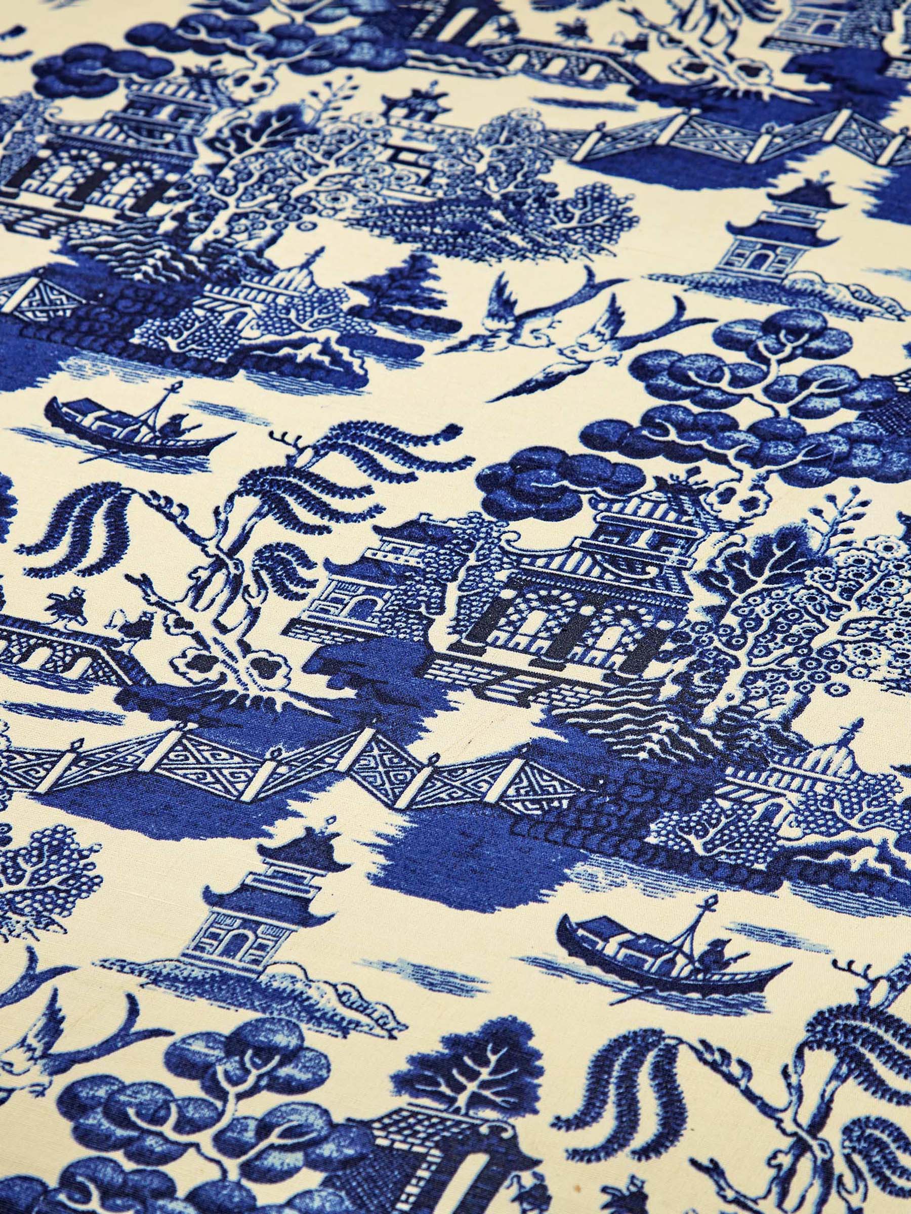 Blue Willow Wallpaper Fabric and More from Roostery and Spoonflower  my  design42